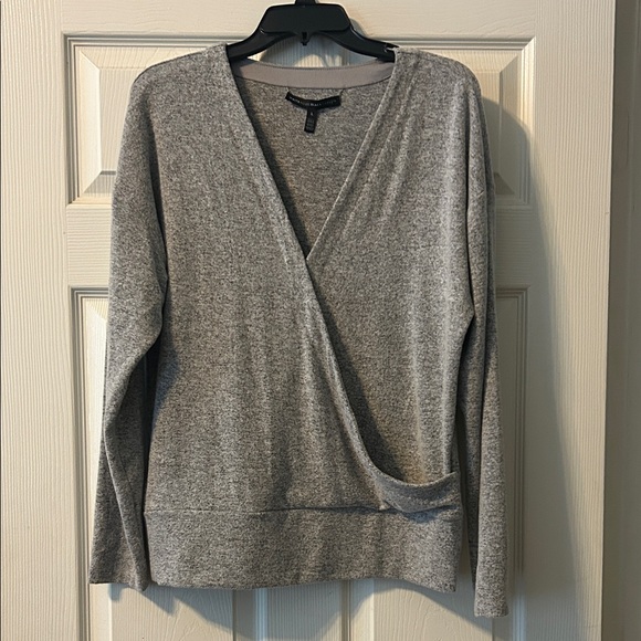 White House Black Market Tops - White House Black Market Heathered Gray Top